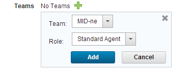 The parameters that are used to assign an agent to a team