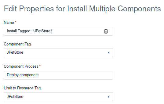 Deploy multiple components step